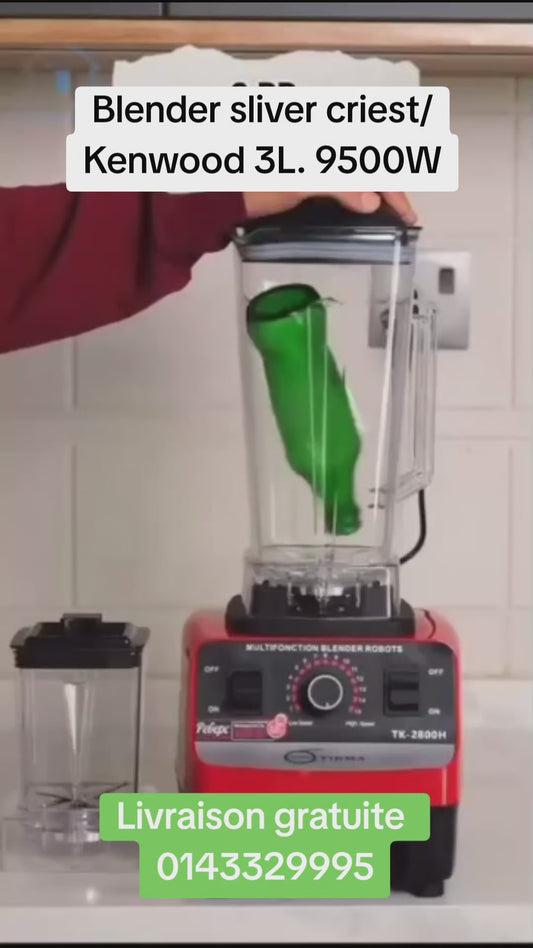 Blender sliver criest/ Kenwood multifonction 3L, 9500w
