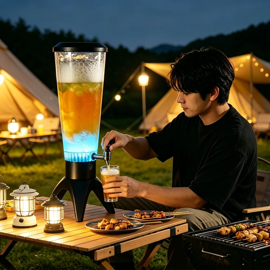 Distributeur de boissons lumineux avec woofer bluetooth 3L