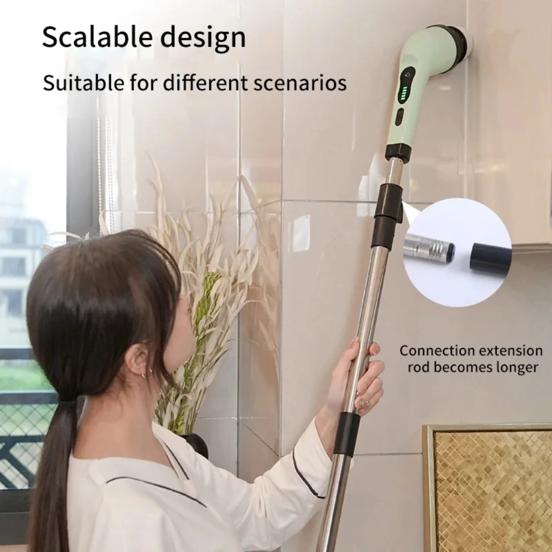 🔹 Brosse Électrique 9 en 1 Rechargeable – Nettoyez Toute la Maison Sans Effort !