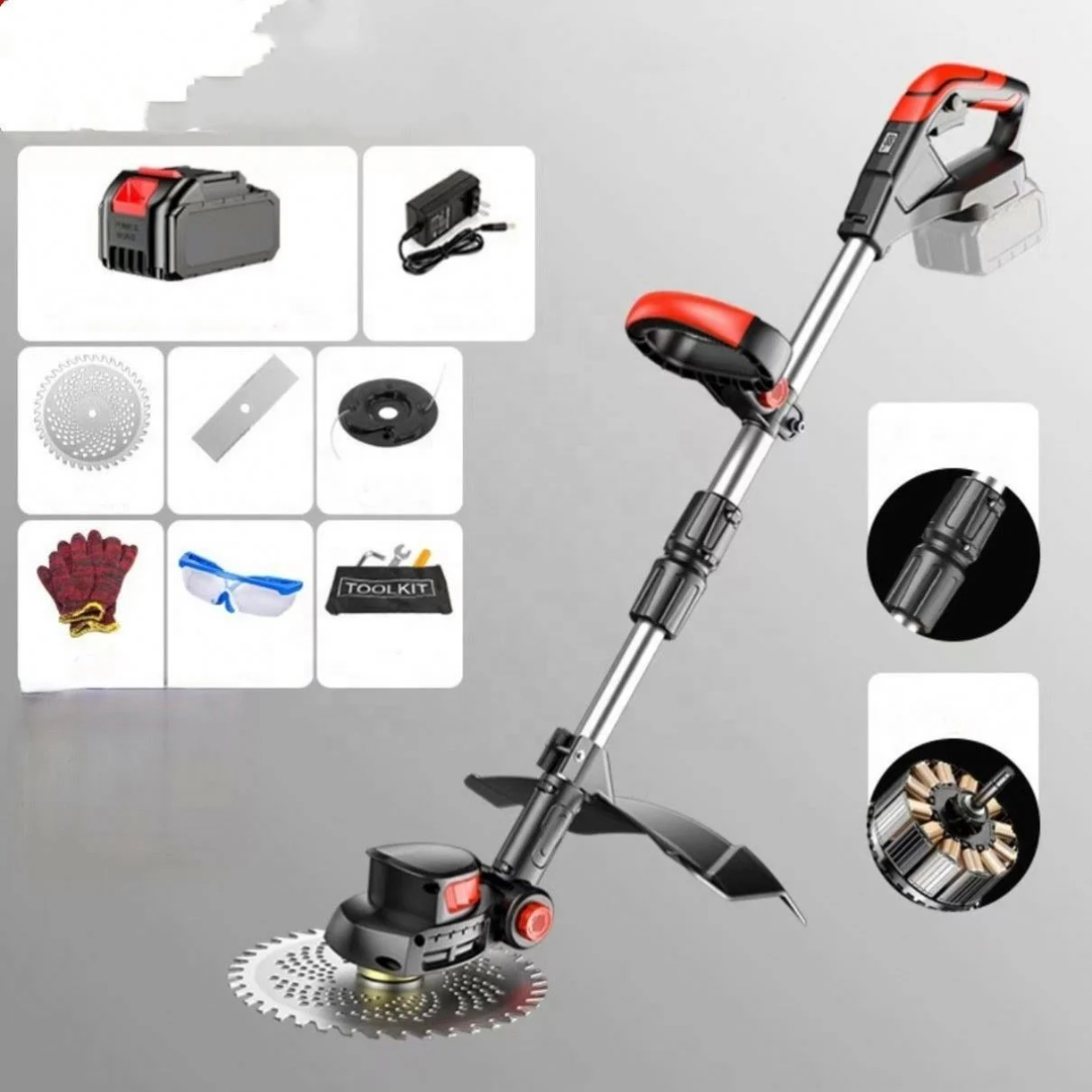 Débroussailleuse multifonctions avec 2 bactéries rechargeables