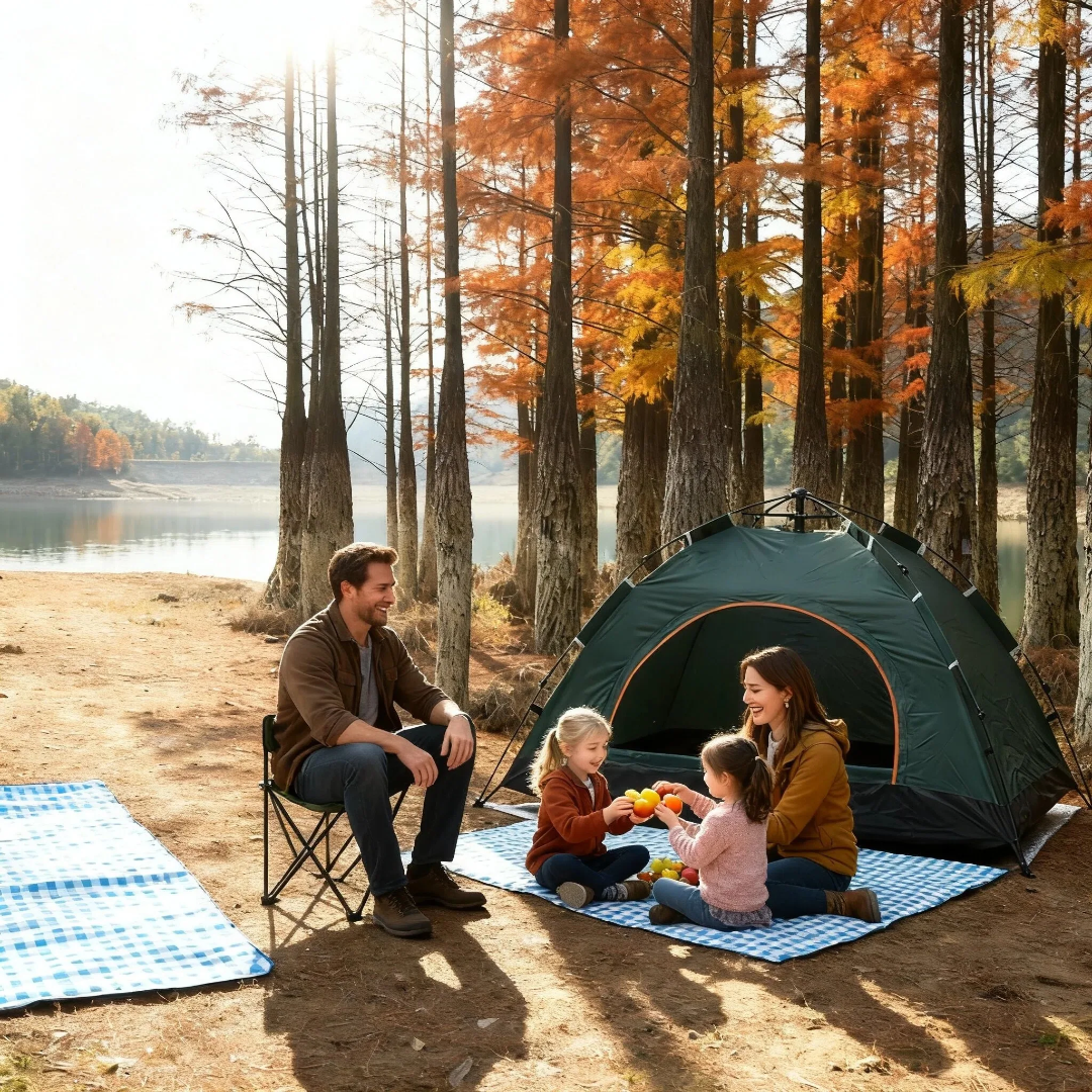 Tente de camping automatique 1 entrée 1 fenêtre 3 places