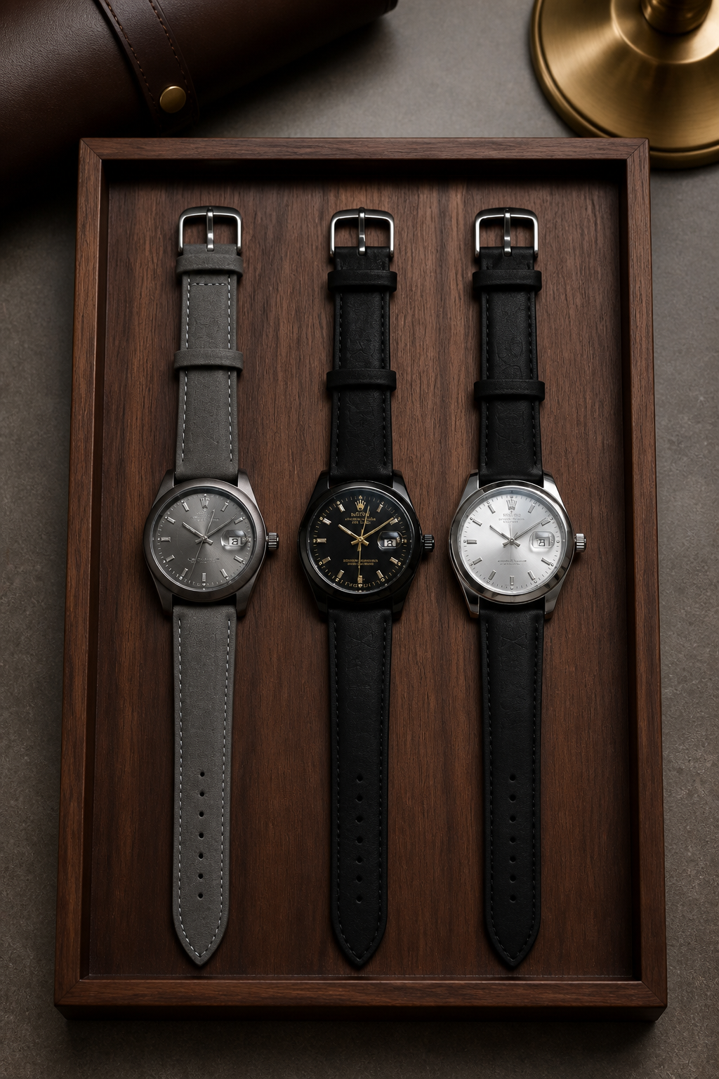 Montre Rolex avec bracelet en velours