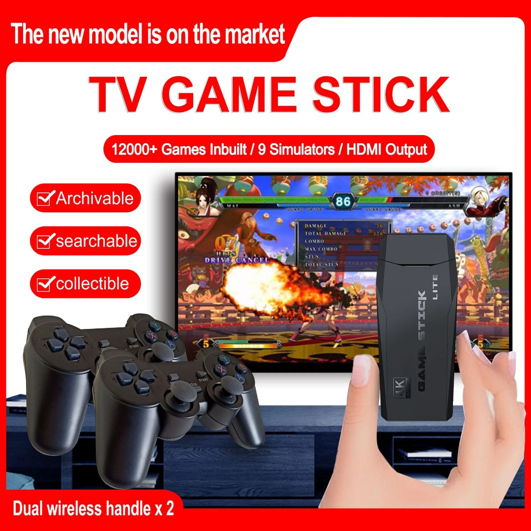 Mini console de jeux vidéo sans Fil HDMI avec 2 manettes