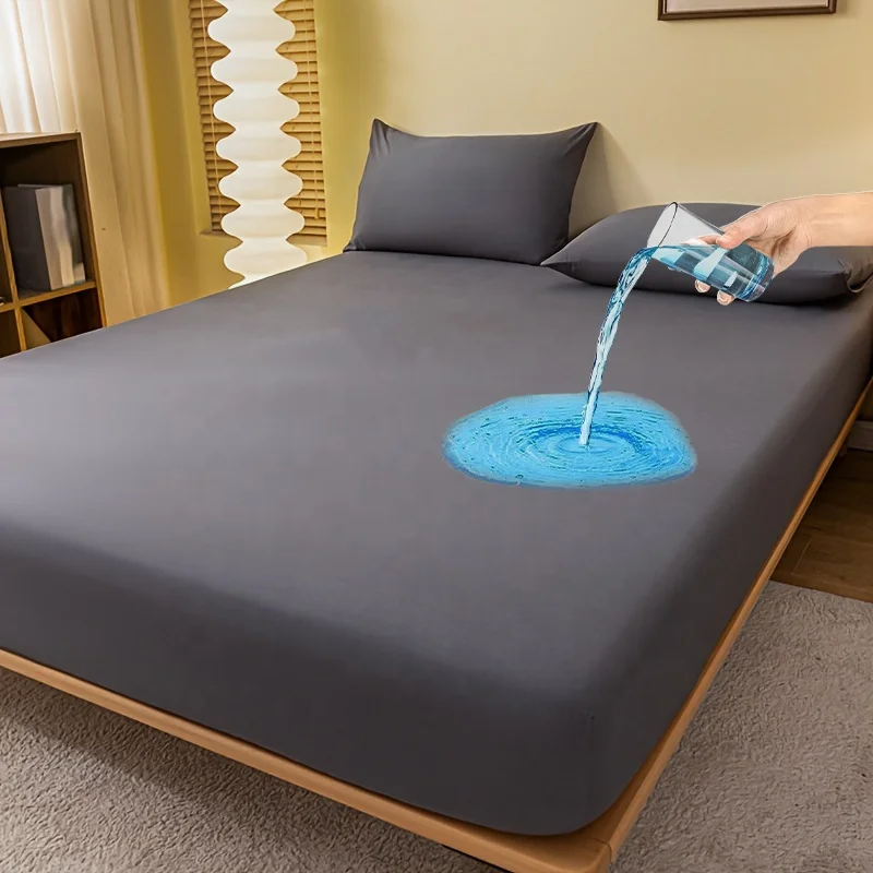 Drap housse imperméable avec 2 taies d'oreiller