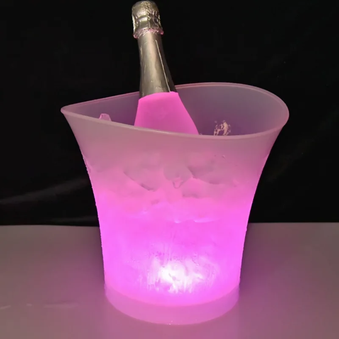 Seau à glace LED avec haut-parleur Bluetooth – L'accessoire qui transforme toutes vos soirées ! 🎉