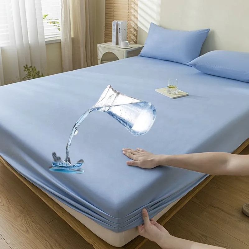 Drap housse imperméable avec 2 taies d'oreiller