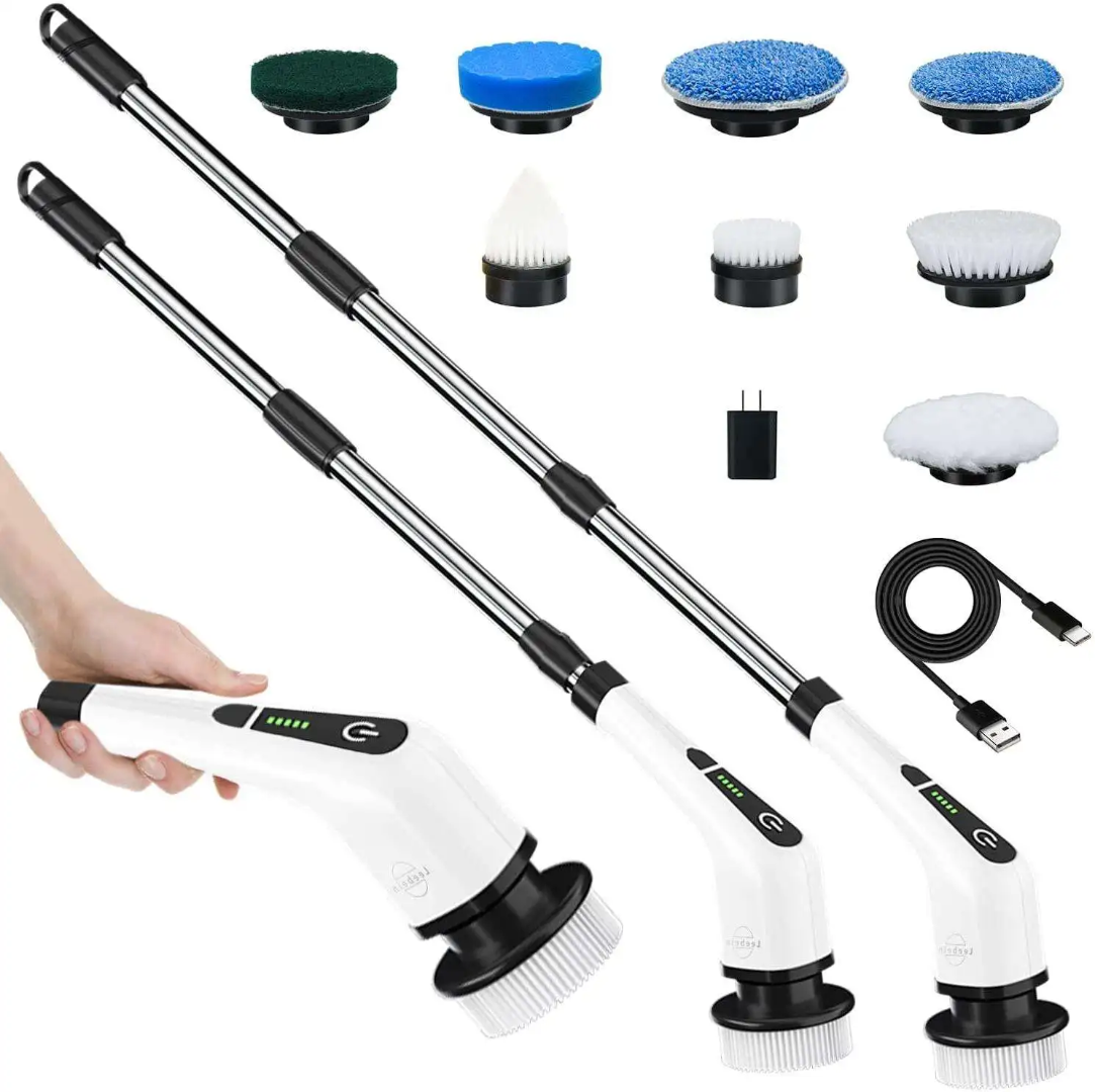 🔹 Brosse Électrique 9 en 1 Rechargeable – Nettoyez Toute la Maison Sans Effort !