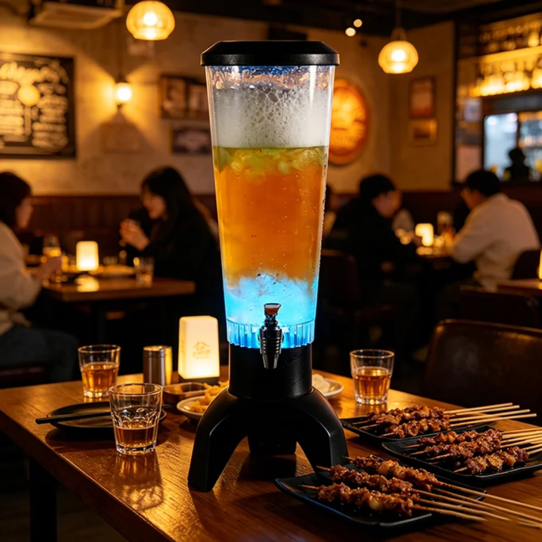 Distributeur de boissons lumineux avec woofer bluetooth 3L