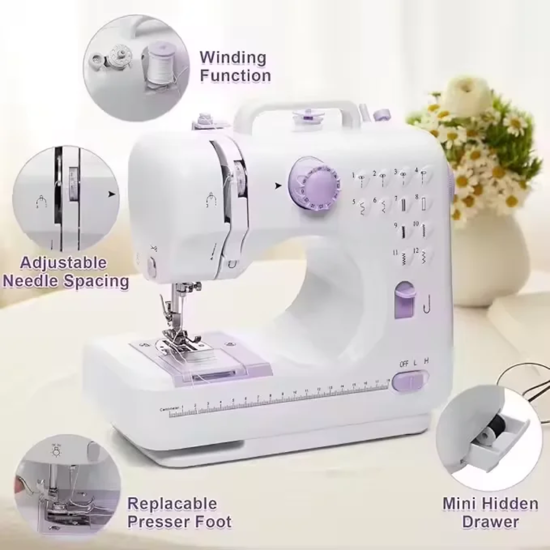Machine à coudre électrique multifonction qui fait la broderie