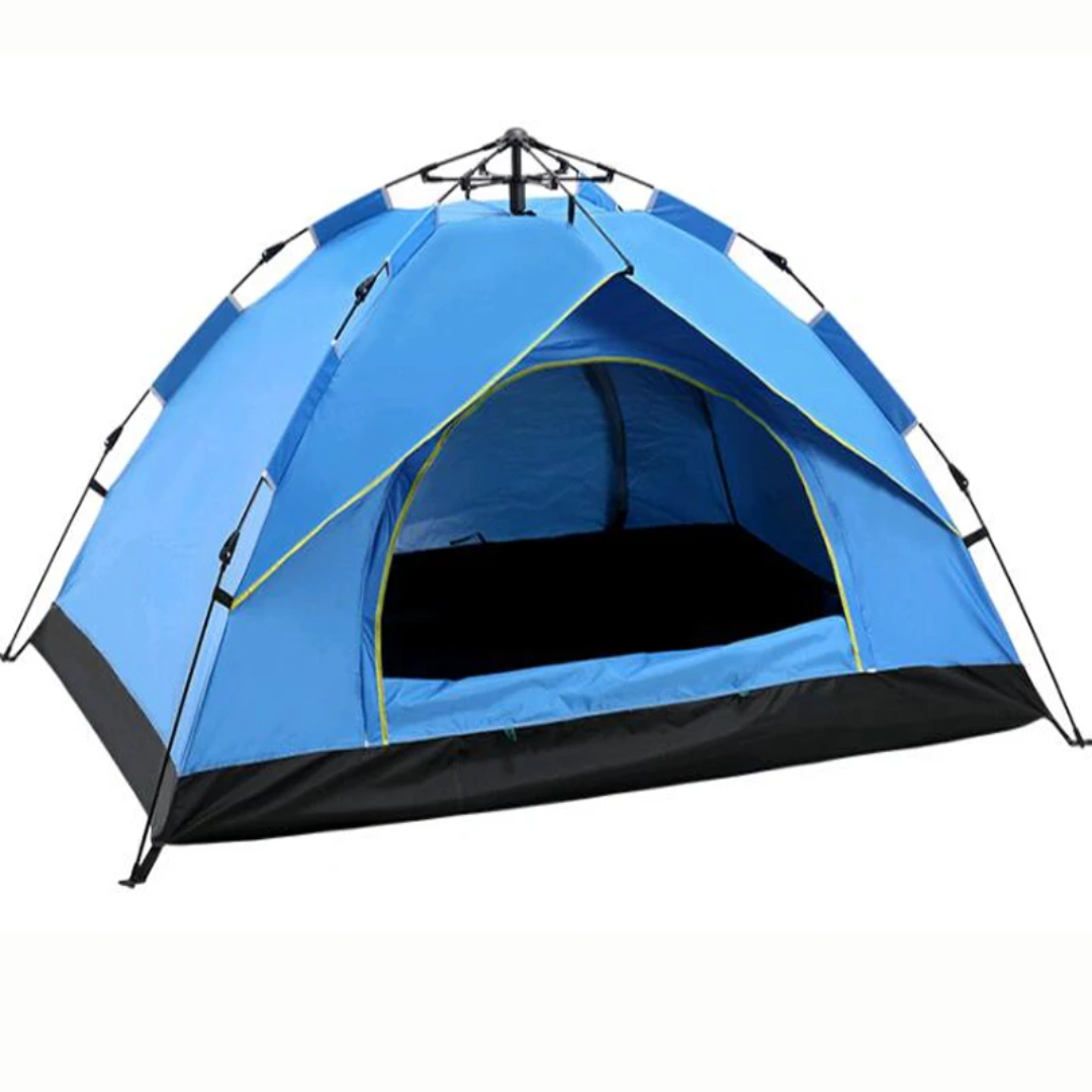 Tente de camping automatique double entrée 3 places