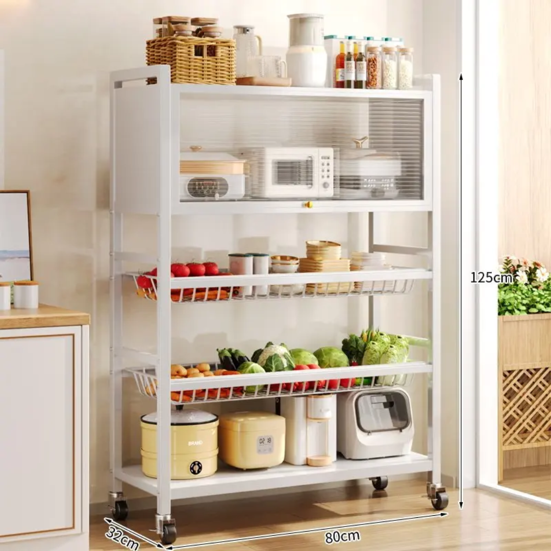 Range Versailles et accessoires 5 niveaux avec Anti poussière et roulettes