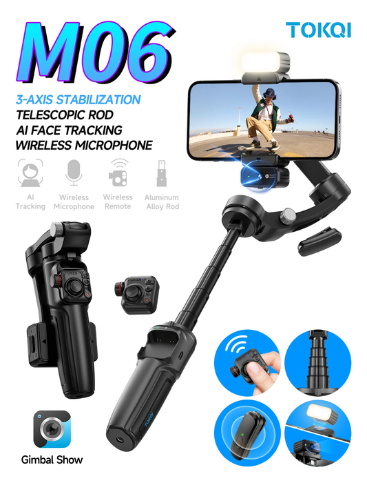 🎥 TOKQI M06 – Le stabilisateur intelligent qui révolutionne vos vidéos !