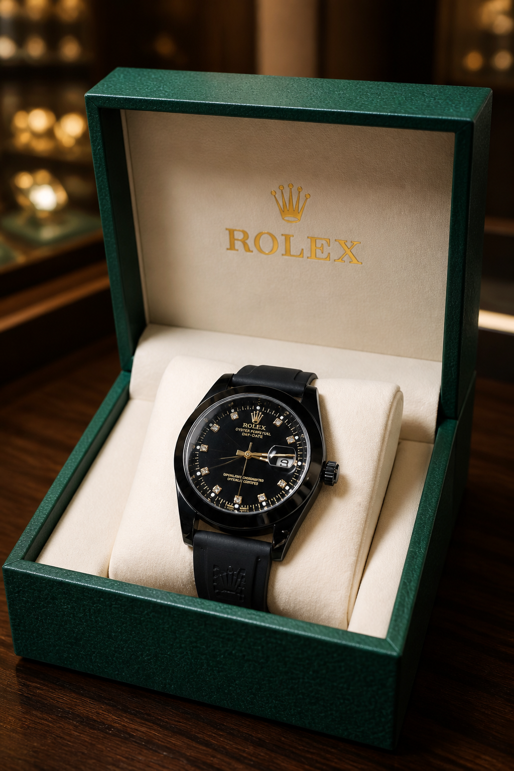 Montre Rolex avec bracelet en velours